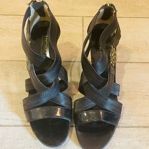 Michael Kors Black Strappy Heels